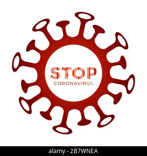 Arrêter le coronavirus, souche virale de MERS-Cov et Novel coronavirus 2019-nCoV. Concept vectoriel de virus dangereux en Chine avec cellule médicale. Illustration de Vecteur