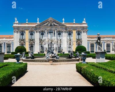 Palacio Nacional de Queluz, Queluz, Palais national et jardins des Jardins de Queluz, Lisbonne, Portugal Banque D'Images