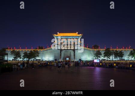 XI'an Wall porte nord de Yongningmen, Xian, Chine Banque D'Images