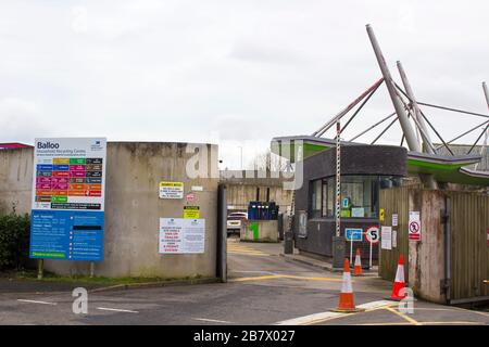 18 mars 2010 l'entrée du Centre de recyclage moderne de North Down Borough Council à Balloo Industrial Estate, dans le comté de Bangor Down Banque D'Images