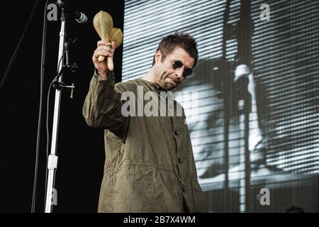 Aarhus, Danemark. 08 juin 2018. La chanteuse, auteur-compositeur et musicien anglais Liam Gallagher organise un concert en direct lors du festival de musique danois Northside 2018 à Aarhus. (Crédit photo: Gonzales photo - Nikolaj Bransholm). Banque D'Images