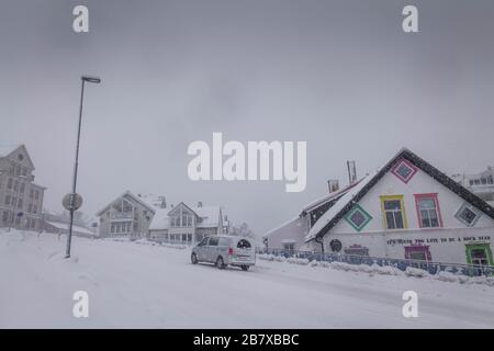 Hiver à Tromso, Norvège. Banque D'Images