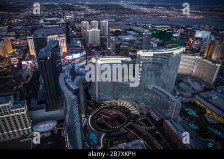 Vue sur Las Vegas, les États-Unis et les environs. Crédit: Charlie Raven/Alay Banque D'Images