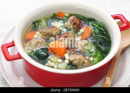 soupe de mariage italienne, cuisine américaine italienne Banque D'Images