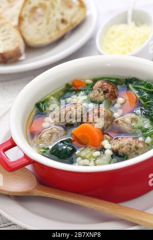 soupe de mariage italienne, cuisine américaine italienne Banque D'Images