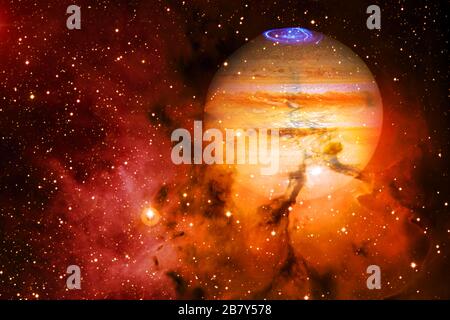 Jupiter. Des planètes de qualité impressionnante du système solaire. Éléments de cette image fournie par la NASA Banque D'Images