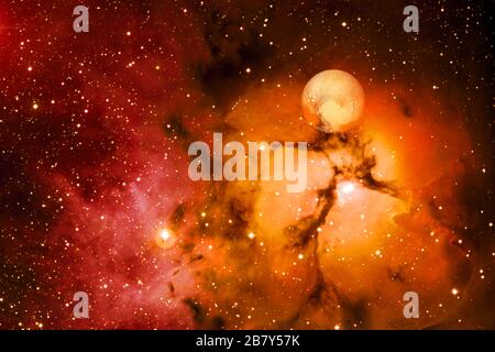 Pluton. Des planètes de qualité impressionnante du système solaire. Éléments de cette image fournie par la NASA Banque D'Images