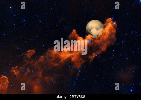 Pluton. Des planètes de qualité impressionnante du système solaire. Éléments de cette image fournie par la NASA Banque D'Images