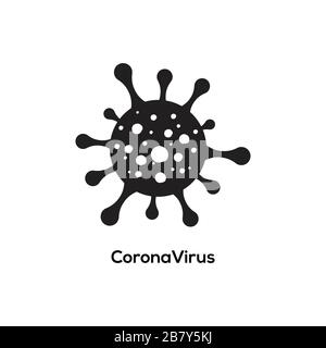 Logo de la maladie du coronavirus (COVID-19). 2019 modèle vectoriel de conception de logo de coronavirus de Novel. Illustration de Vecteur