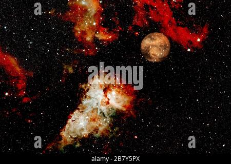 Pluton. Des planètes de qualité impressionnante du système solaire. Éléments de cette image fournie par la NASA Banque D'Images