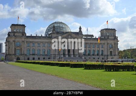 Parlement allemand de Berlin, Reichstag Banque D'Images