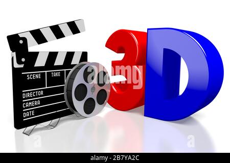 Concept cinéma/cinéma en trois dimensions Banque D'Images