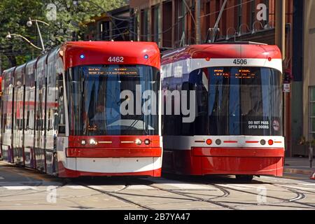 Voiture de tramway TTC à Toronto, Canada Banque D'Images