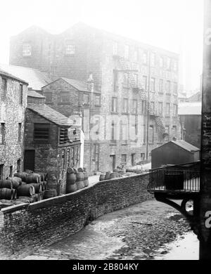 King's Mill, Burnley, Lancashire, début des années 1900 Banque D'Images