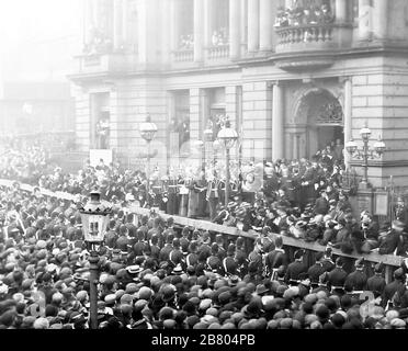 Hôtel de ville de Burnley, Lancashire, début des années 1900 Banque D'Images