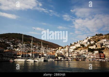 Île d'Hydra. Îles Saroniques. Méditerranée. Grèce (Hellas), Europe. Banque D'Images