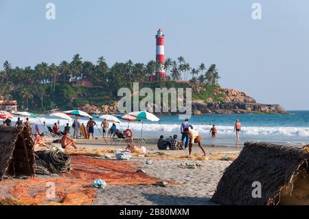 Kovalam, Kerala, Inde. Banque D'Images