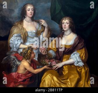 Madame Elizabeth Thimbelby et sa sœur, Anthony van Dyck, vers 1637, Banque D'Images