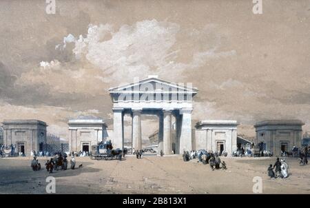 GARE D'EUSTON VERS 1838 Banque D'Images