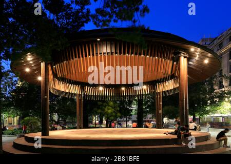 Kiosque À Musique Sur La Plaza De Armas, Région Métropolitaine, Santiago City, Chili Banque D'Images