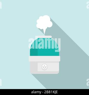 Icône du purificateur d'air à vapeur. Illustration plate de l'icône vectorielle du purificateur d'air de vapeur pour la conception de sites Web Illustration de Vecteur