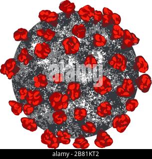 bactéries du coronavirus, épidémie de grippe, protection contre le virus, illustration vectorielle isolée sur fond blanc Illustration de Vecteur