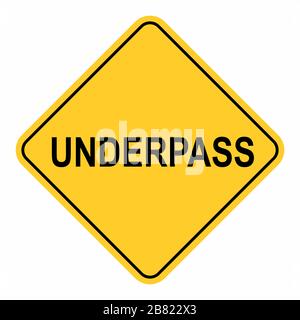 Panneau de signalisation du passage inférieur Illustration de Vecteur