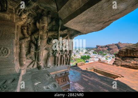 temple de la grotte badami karnataka Banque D'Images