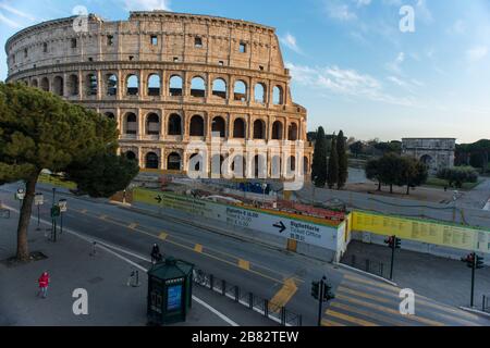 Rome depuis le virus Corona. Colosseo. © Andrea Sabbadini Banque D'Images