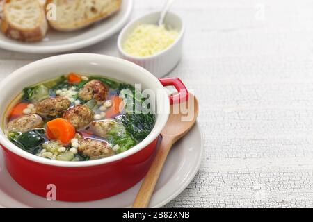 soupe de mariage italienne, cuisine américaine italienne Banque D'Images