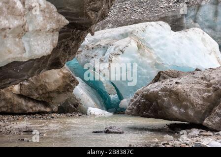 Glacier de Pasterze à la montagne Grossglockner, la plus haute montagne d'Autriche, Autriche/Europe Banque D'Images