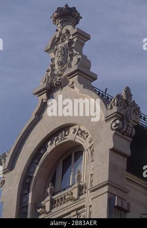 EXTÉRIEUR - REMATE DEL CASINO - 1910 - EDIFICIO SITUADO EN LA CALLE ALCALA Nº 15. AUTEUR: ESTEVE FERNANDEZ-CABALLERO LUIS. Emplacement: CASINO. ESPAGNE. Banque D'Images