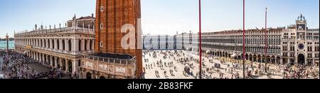 Panorama de la place San Marcos, Venise, Italie. Banque D'Images