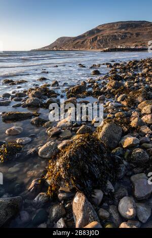 Plage de Llandudno West Shore sur la côte nord du Pays de Galles Banque D'Images