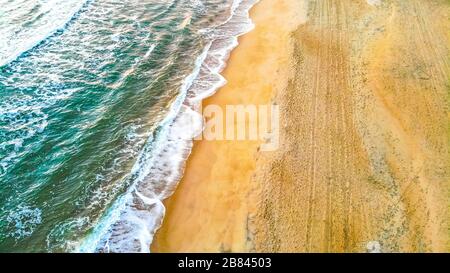 Les vagues du matin de Nags Head, Caroline Banque D'Images