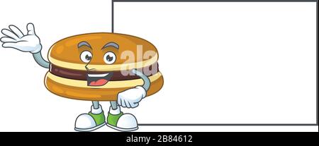 Dorayaki avec motif mascotte de dessin animé Illustration de Vecteur