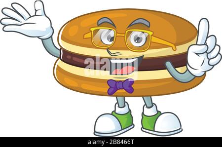 Super dorayaki drôle dans un style de mascotte Illustration de Vecteur