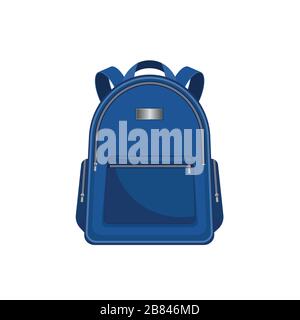 Sac scolaire. Icône isolée du vecteur du sac scolaire. Symbole sac à dos. Illustration de Vecteur