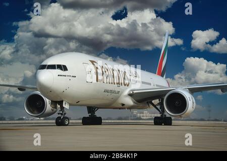 Emirates Airlines Boeing 777 Banque D'Images