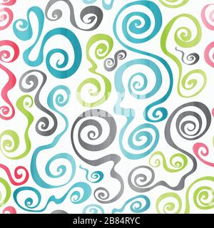 spirales colorées sans couture Illustration de Vecteur