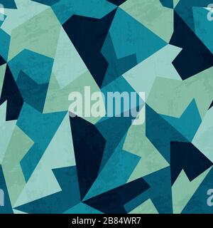 motif mosaïque marine sans couture avec effet grunge Illustration de Vecteur