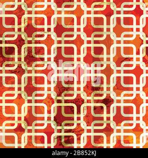 grille de chaîne rouge sans couture Illustration de Vecteur