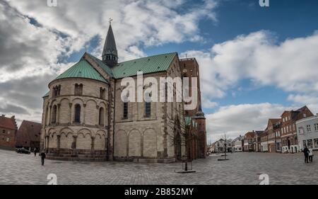 Cathédrale médiévale de la vieille ville de Ribe, Esbjerg Danemark Banque D'Images