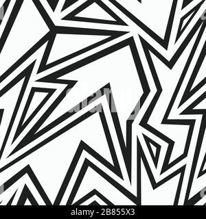 motif tribal monochrome sans couture Illustration de Vecteur