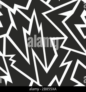 texture tribale monochrome sans couture Illustration de Vecteur