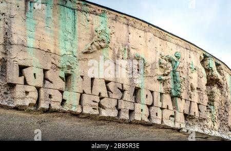 Lublin, Lubelskie / Pologne - 2019/08/17: Mausolée de Majdanek KL Lublin Nazis concentration et extermination camp - Konzentrationslager Lublin Banque D'Images