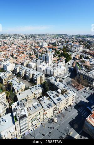 Vue aérienne de Jérusalem. Banque D'Images