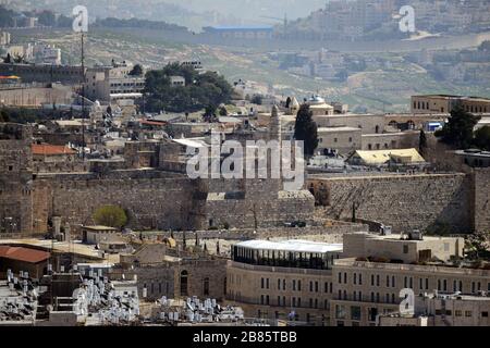 La citadelle près de la porte de Jaffa dans la vieille ville de Jerusaelm. Banque D'Images