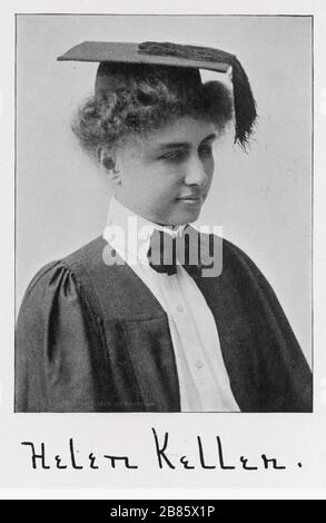 HELEN KELLER (1880-1968) auteur américain sourd-aveugle, militante politique Banque D'Images