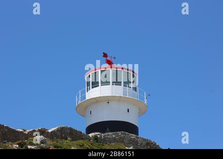 Phare de Cape point Old sur la pointe de la péninsule Banque D'Images